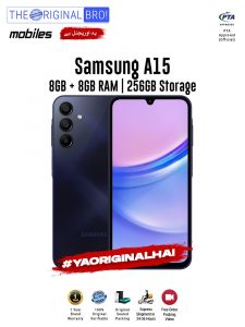 Samsung A15 - 8GB RAM - 256GB Storage - PTA Approved - 12 Months Warranty - Black - The Original Bro Mobiles - TOB36